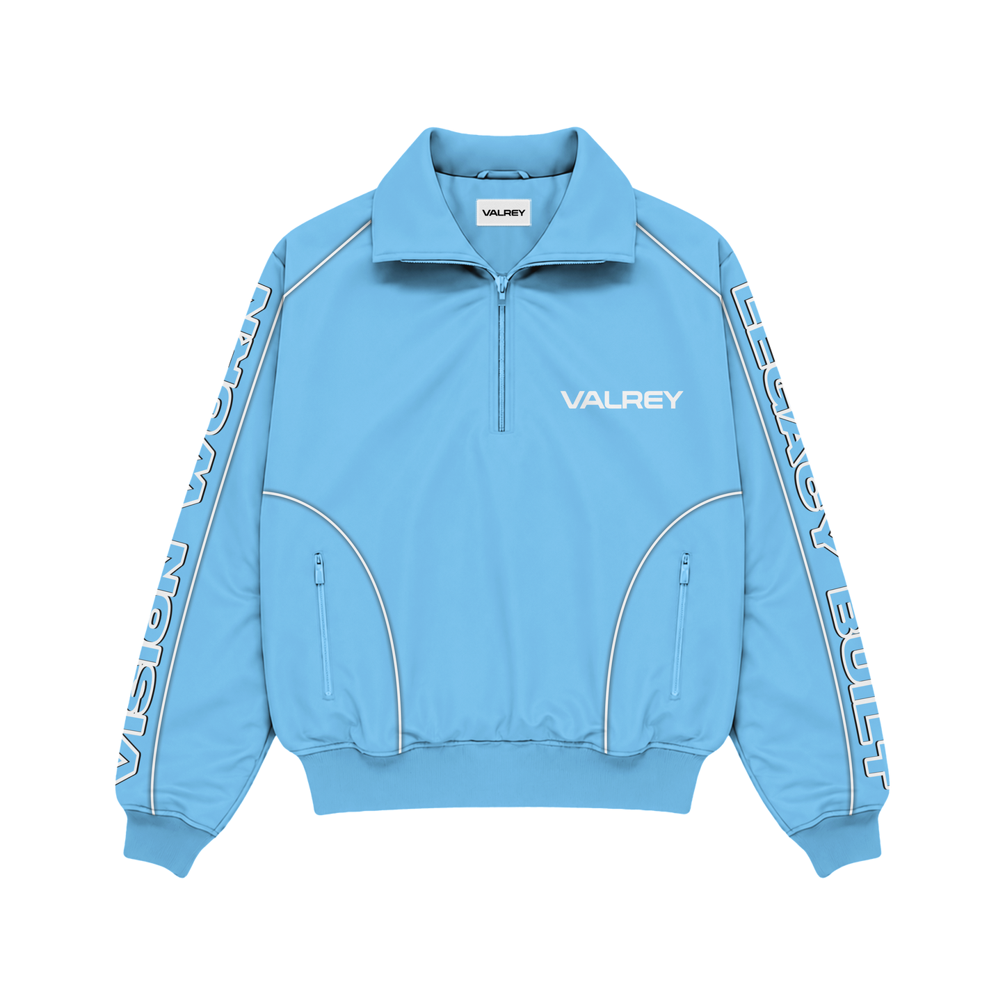 VALREY Quarter-Zip Tracksuit Set "Light Blue"